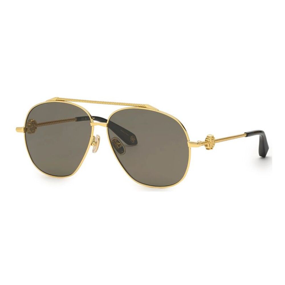 Roberto Cavalli Sunglasses Aviator Full Rim, Yellow Gold Frame and Grey